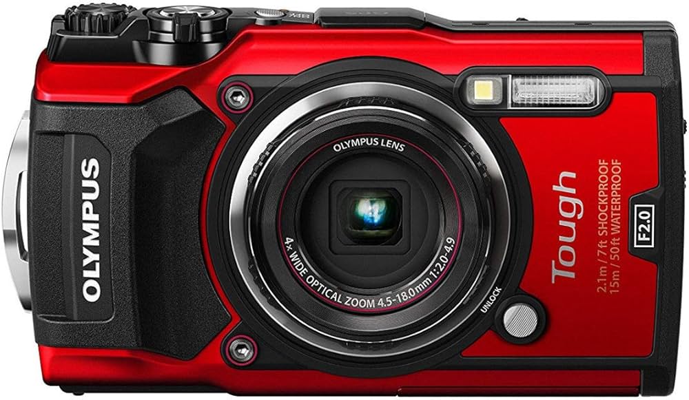 Buy Olympus Tough TG-6 Waterproof Optical Zoom Camera, Red Online